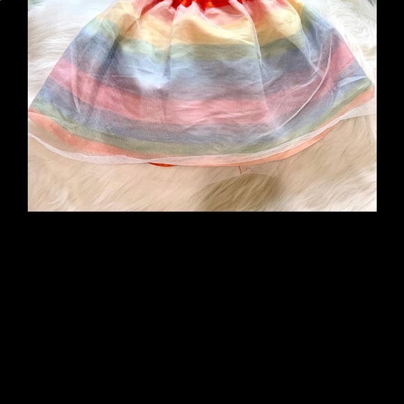 SMALL CHILD’S COLORFUL SATIN FEEL  RAINBOW TUTU WITH TULLE LINING. GREAT COSTUME - Picture 10 of 10